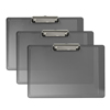 Clipboard Letter Side Landscape Plastic Smoke 3 Pack